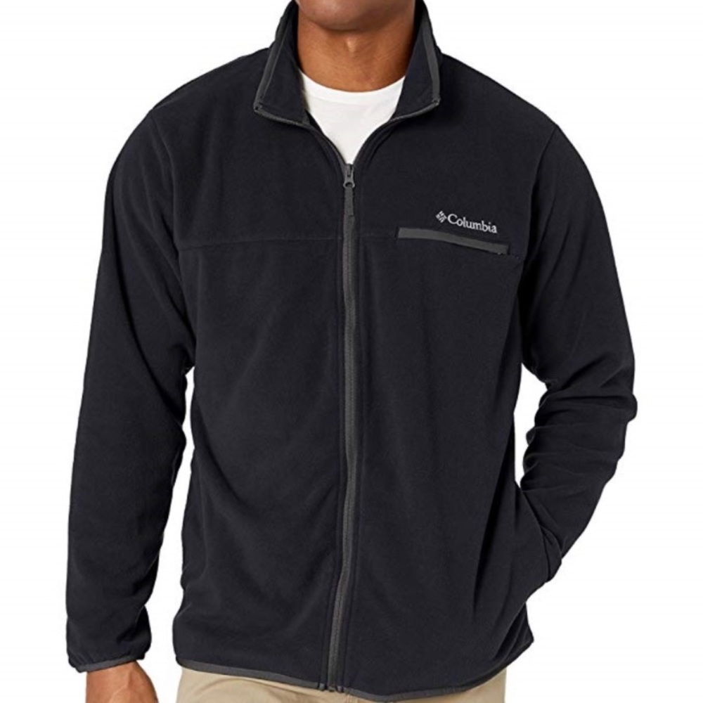NEW Columbia Men's Full Zip Fleece Jacket, Black